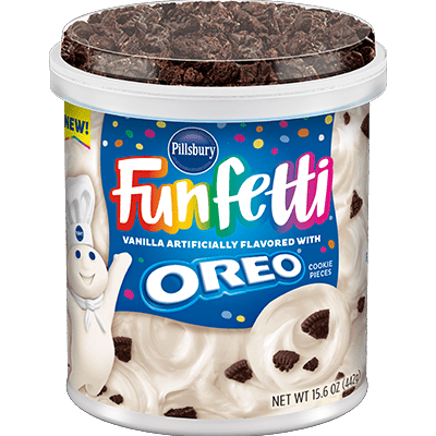Funfetti Vanilla Frosting with Oreo Crumbs - 442g
