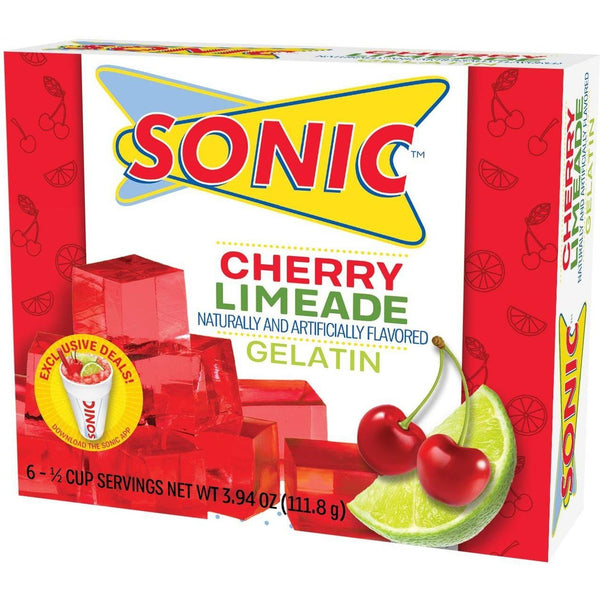 Sonic Cherry Limeade Gelatin 3.94 oz